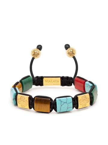 nialaya jewelry embellished-charm beaded bracelet - multi
