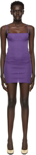 a. roege hove Purple Square Neck Mini Dress in violet