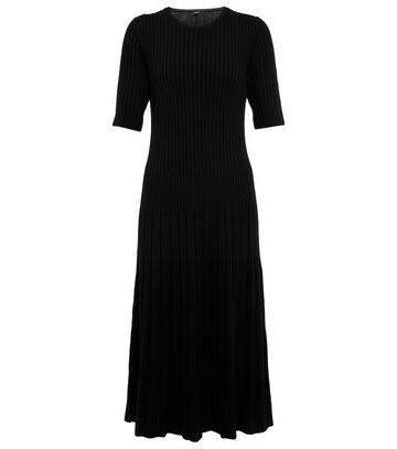 Joseph Merinos ribbed-knit midi dress in black