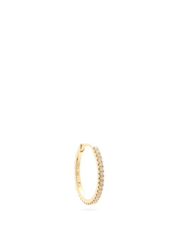 maria tash - eternity diamond & 18kt gold hoop single earring - womens - yellow gold
