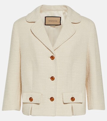 Gucci Cropped bouclé jacket in neutrals
