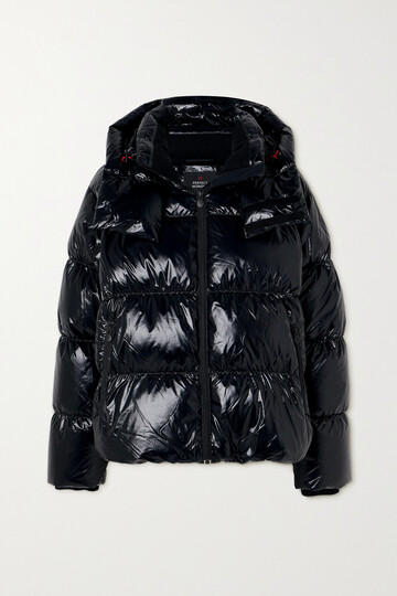 perfect moment - january hooded quilted down ski jacket - black