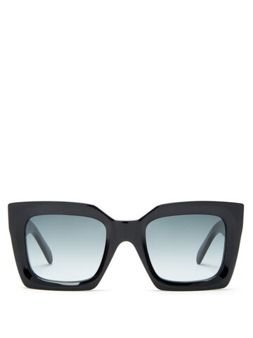 celine eyewear - oversized square acetate sunglasses - womens - black