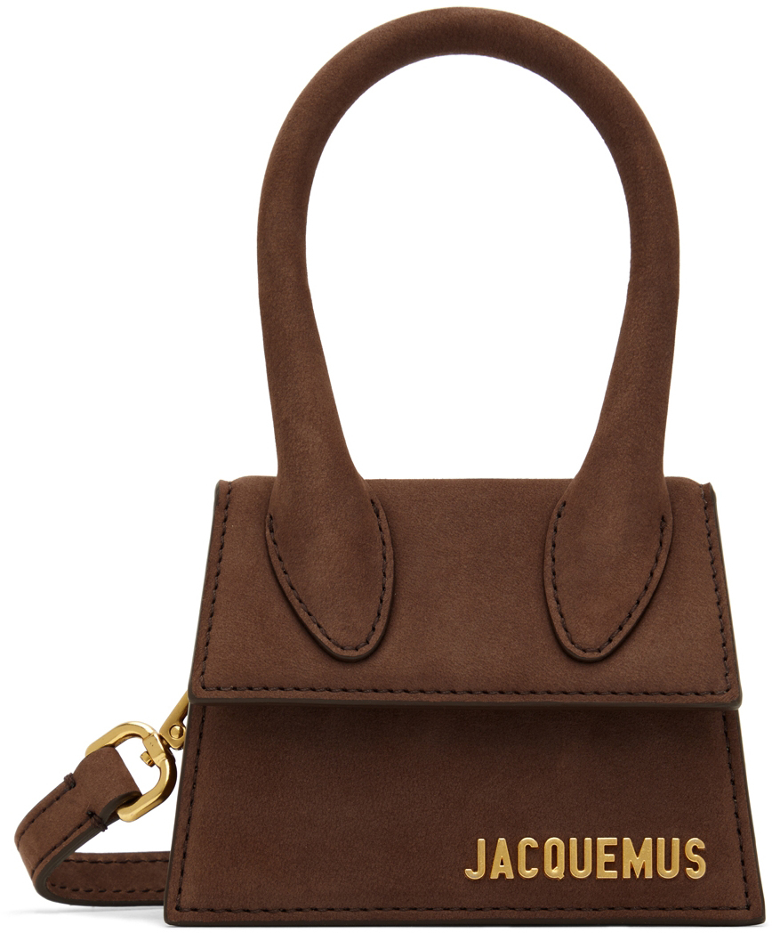 Jacquemus Brown Suede 'Le Chiquito' Clutch