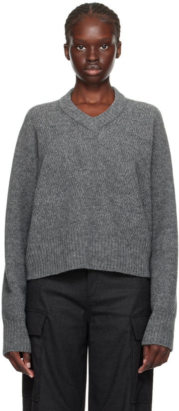 filippa k grey structure sweater