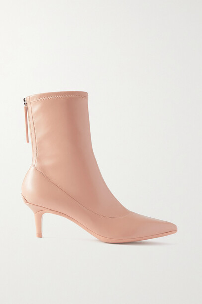 Gianvito Rossi - 55 Faux Leather Sock Boots - Pink