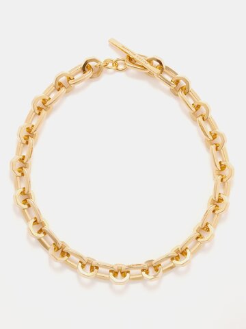joolz by martha calvo - bond 14kt gold-plated necklace - womens - yellow gold