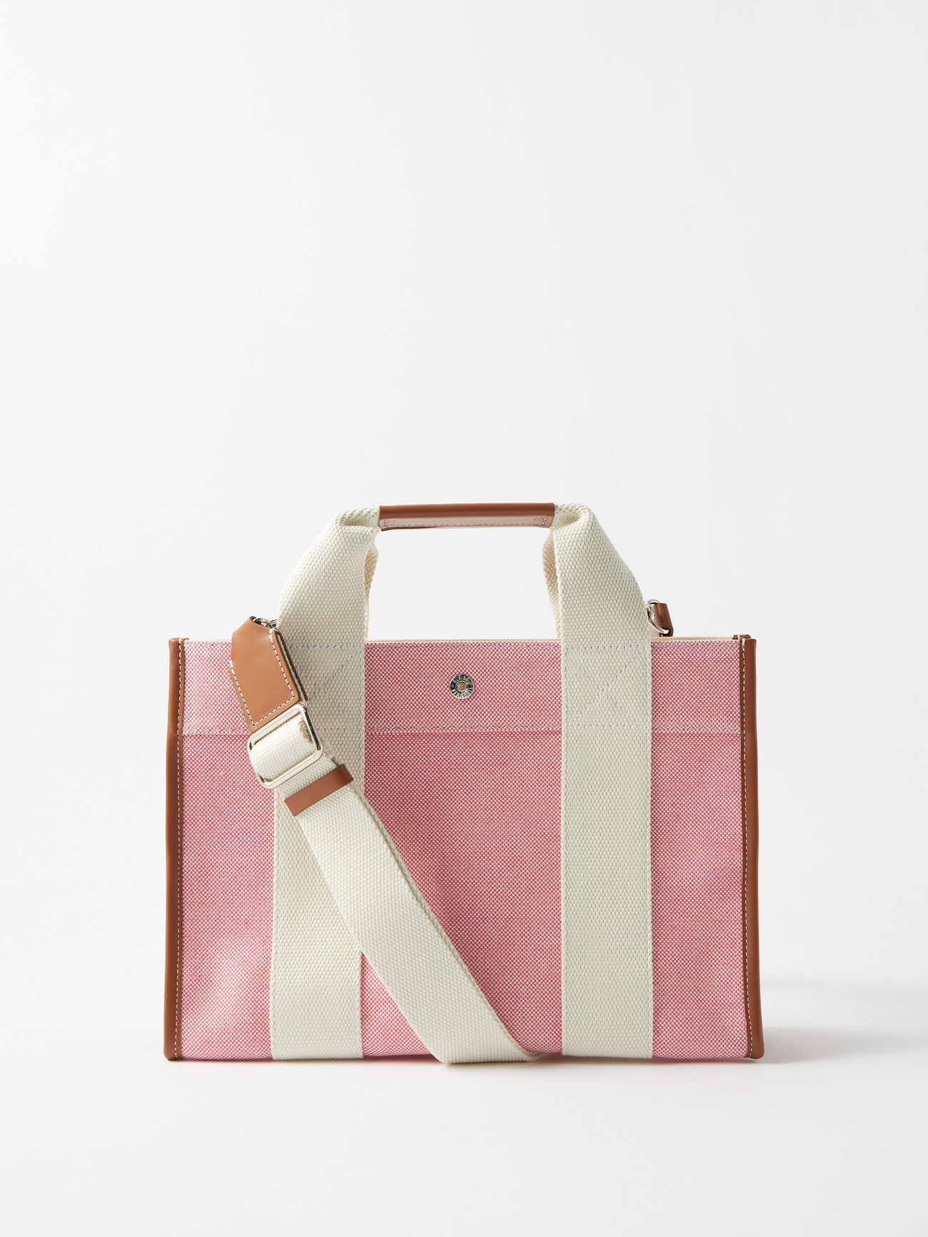 Rue De Verneuil - Traveller Medium Cotton-blend Tote Bag - Womens - Pink White