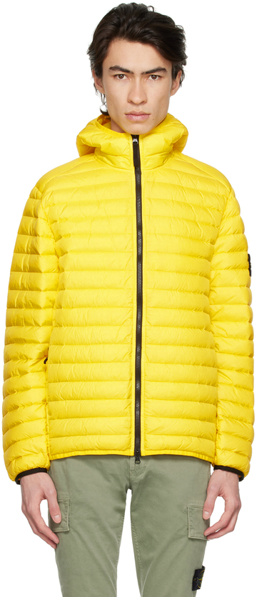 stone island yellow packable jacket