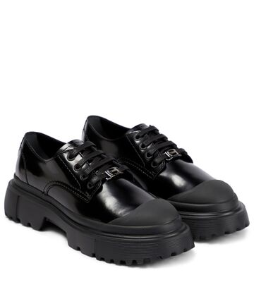 Hogan Leather lace-up shoes in black