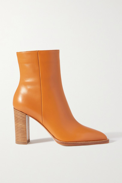 Gianvito Rossi - River 85 Leather Ankle Boots - Brown