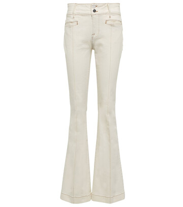 Frame Le High Flare high-rise flared jeans in white