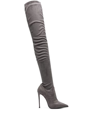 le silla 120mm suede thigh-high boots - grey