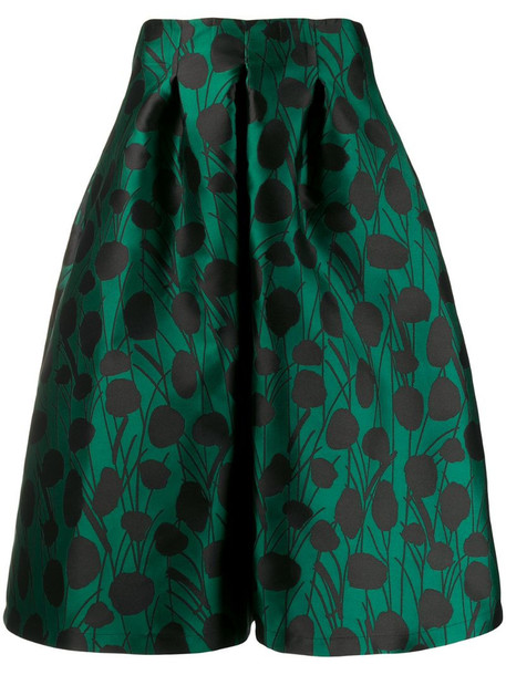 La Doublej x Mantero Macaron flared skirt in green