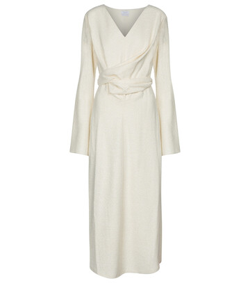 Deveaux New York Yvette wool-blend bouclÃ© midi dress in white