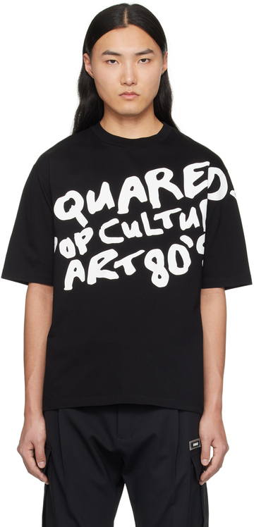 dsquared2 black d2 pop 80's t-shirt