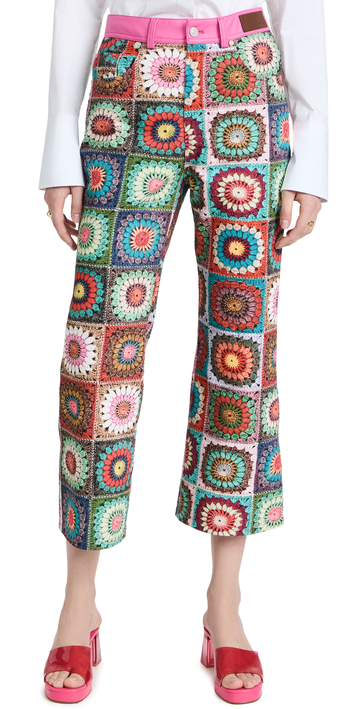 Andersson Bell Irene Crochet Printed Pants in multi