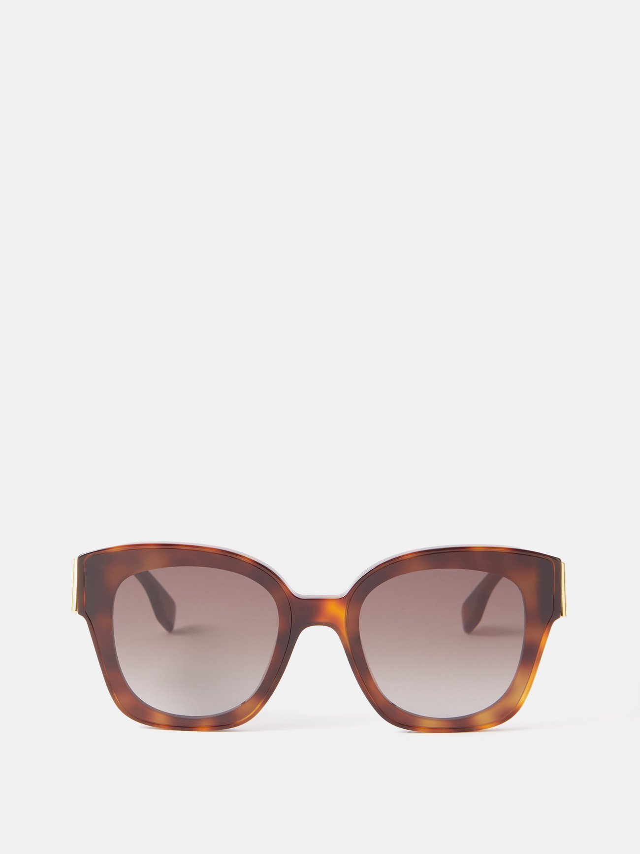 Fendi Eyewear - Oversized Square Tortoiseshell-acetate Sunglasses - Womens - Brown Black