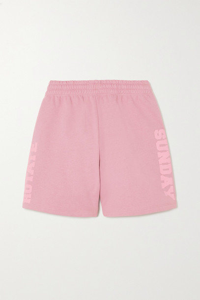 ROTATE Birger Christensen - + Net Sustain Sunday Roda Printed Organic Cotton-jersey Shorts - Pink