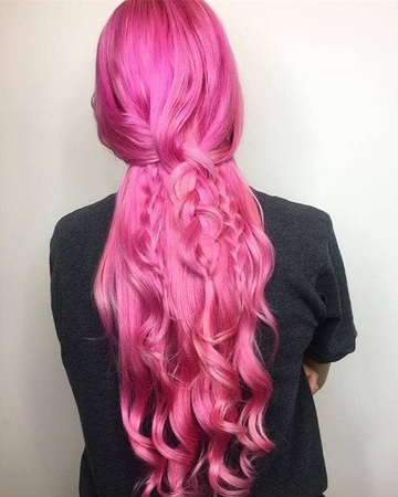 hair accessory,ultra pink princess hairstyle