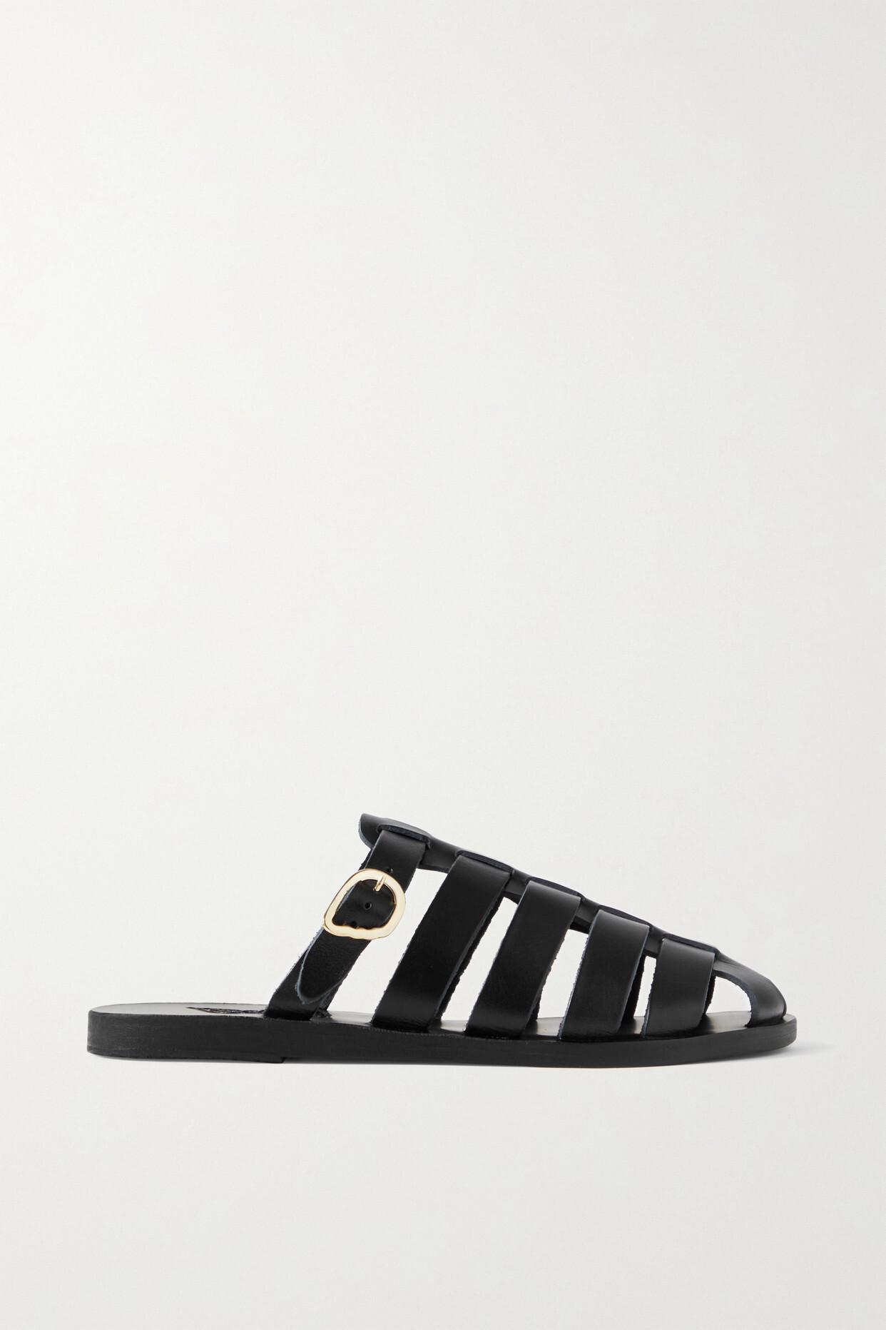 Ancient Greek Sandals - Cosmia Leather Sandals - Black