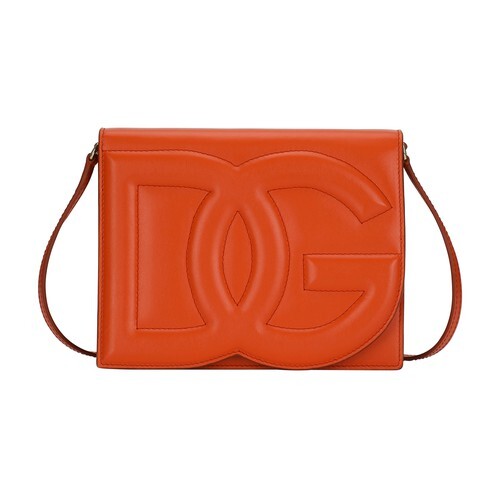 Dolce & Gabbana Calfskin DG Logo crossbody bag in orange