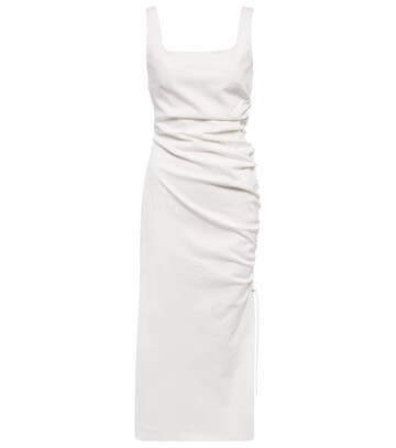 Sportmax Cotton-blend midi dress in white
