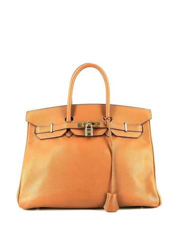 hermès 1999 pre-owned birkin 35 handbag - brown