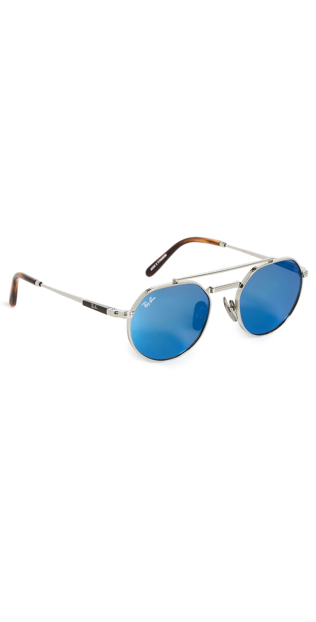 Ray-Ban Round Sunglasses in blue / grey / silver