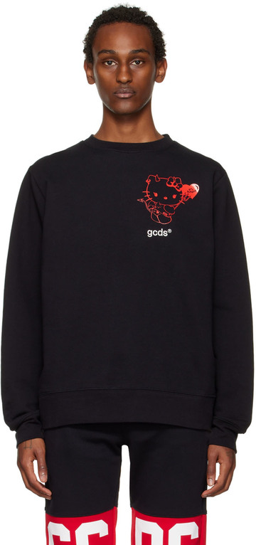 gcds black print sweatshirt