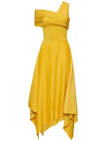 AZ FACTORY X THEBE MAGUGU One Shoulder Knit Midi Dress in yellow