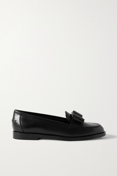Salvatore Ferragamo - Vivaldo Embellished Leather Loafers - Black