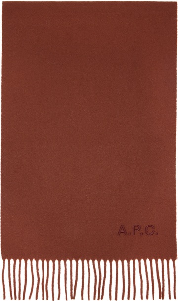 A.P.C. A.P.C. Brown Ambroise Brodée Scarf