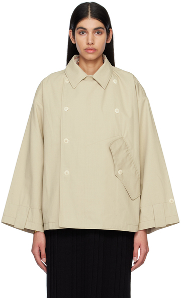 CORDERA Beige Double-Breasted Jacket in white