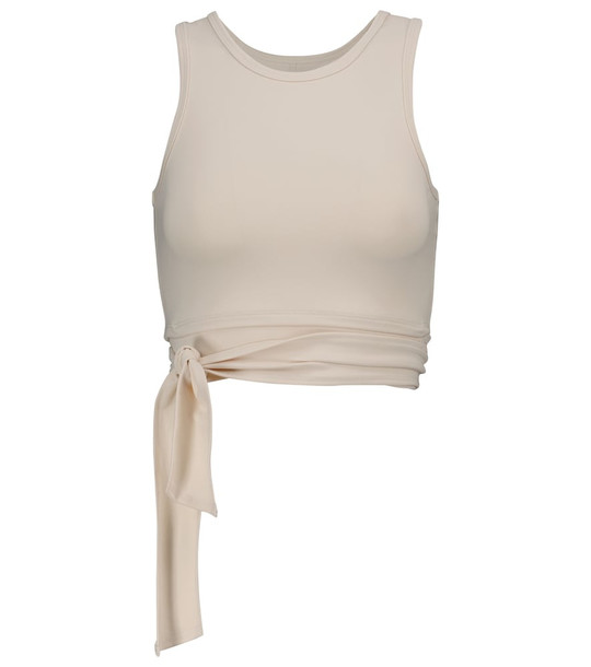 Live The Process Ballet stretch-jersey top in beige