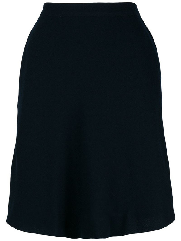 Yves Saint Laurent Pre-Owned asymmetric straight skirt in blue