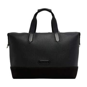 tom ford messenger leather bag in black