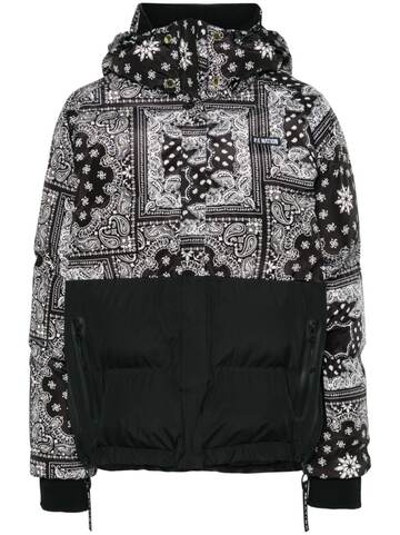 p.e nation niseko bandana-print ski jacket - black