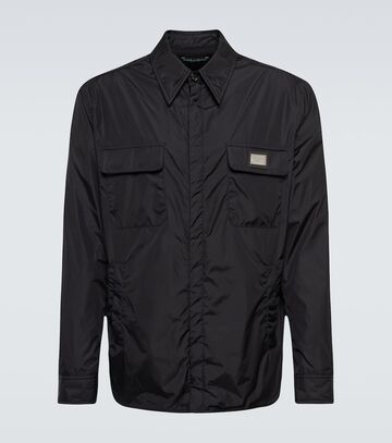 dolce&gabbana nylon shirt jacket in black