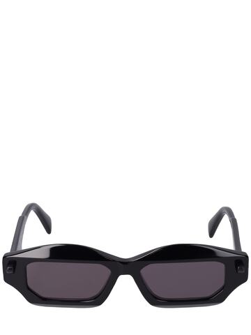 KUBORAUM BERLIN Q6 Squared Acetate Sunglasses in black / grey