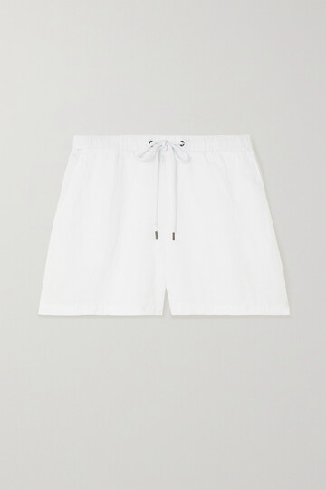 james perse - linen shorts - white