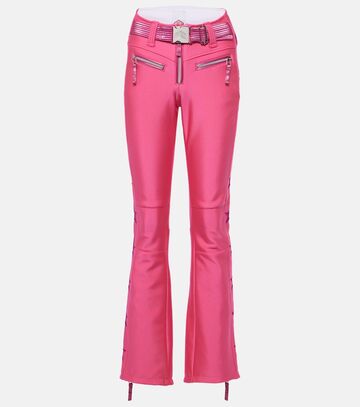 jet set tiby star-appliqué flared ski pants in pink