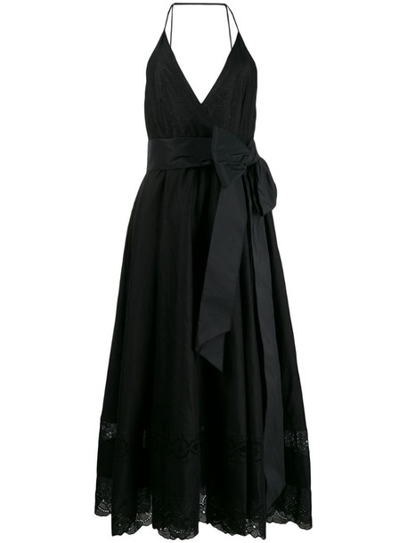 Nº21 bow embellished midi dress in black