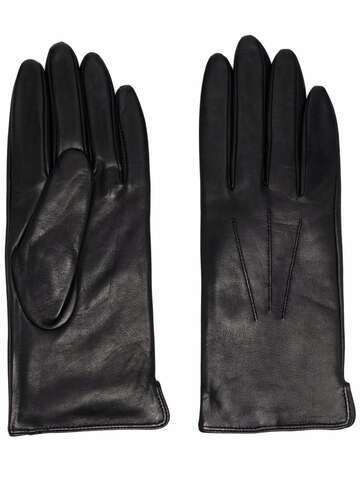 aspinal of london slip-on leather gloves - black