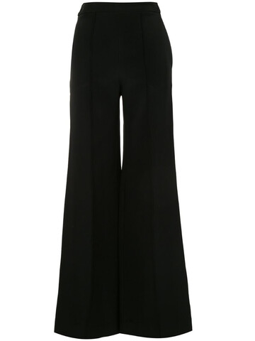 macgraw peacock wide-leg trousers in black