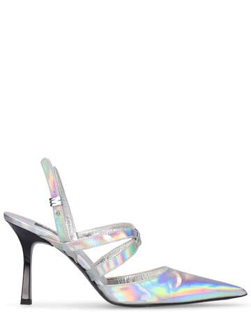 MSGM 80mm Iridescent Faux Leather Pumps