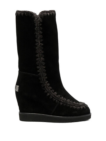 Mou mid-calf slip-on boots in black