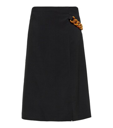 Stella McCartney Chain-trimmed midi skirt in black