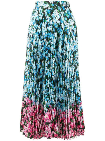Mary Katrantzou floral print pleated skirt in blue