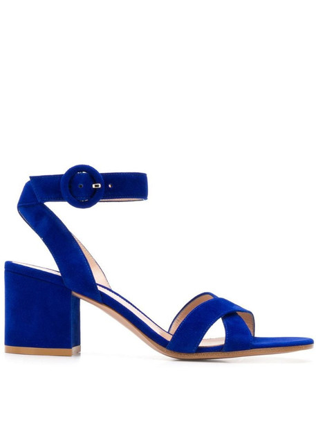 Gianvito Rossi Frida block-heel sandals in blue